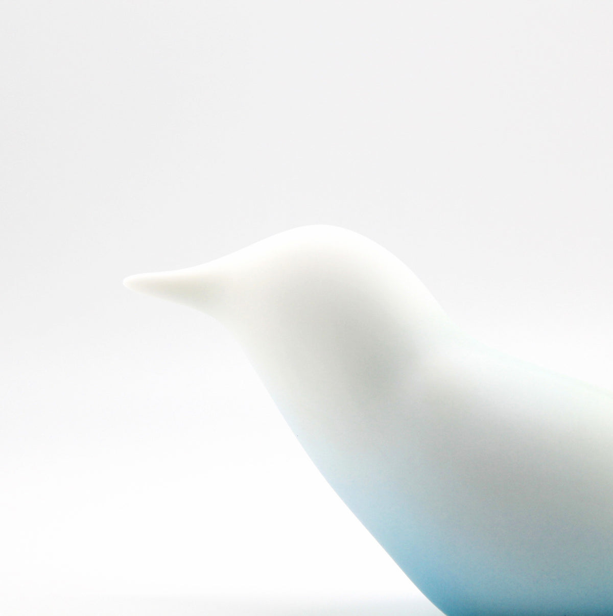 Mint Glow· Porcelain Bird Sculpture